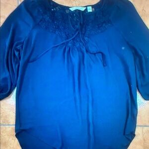Elegant Navy Blue Women's Top